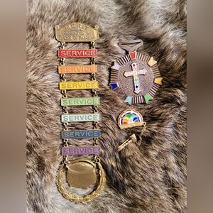 Order Of The Rainbow Girls Masonic Medallions, Pins